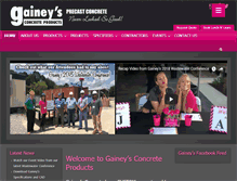 Tablet Screenshot of gaineysconcrete.com